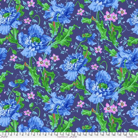 Pre Order Kaffe Fassett August 2024 Collective Papaver Pwpj127 Blue Half Yard Modern Fabric