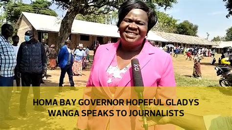 Homa Bay Governor Hopeful Gladys Wanga Speaks To Journalists After