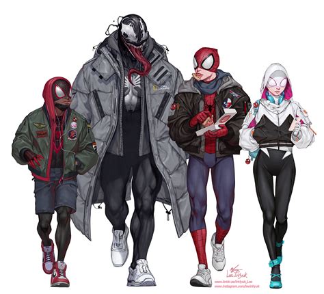 Spider Gwen Spider Man Gwen Stacy Venom Miles Morales And 2 More Marvel And 1 More Drawn