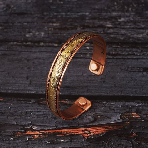 Tibetan Copper Bracelets Magnetic India Pattern Women S Men S Spiritual