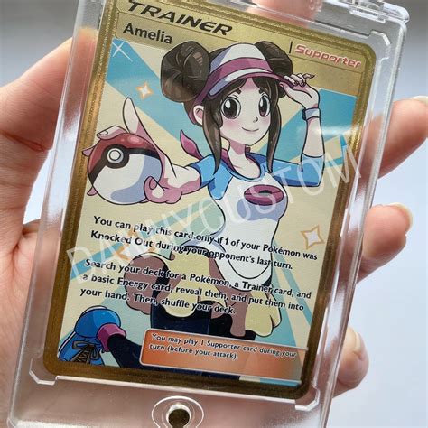 Custom Pokemon Card Personalized Pokemon Card Metal Gold - Etsy