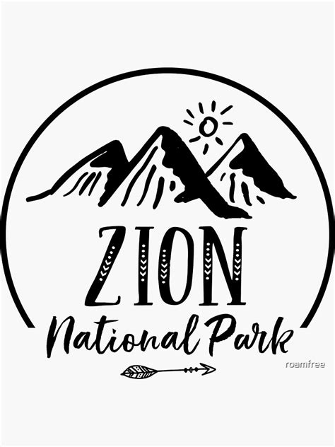 Zion National Park Sticker By Roamfree Redbubble