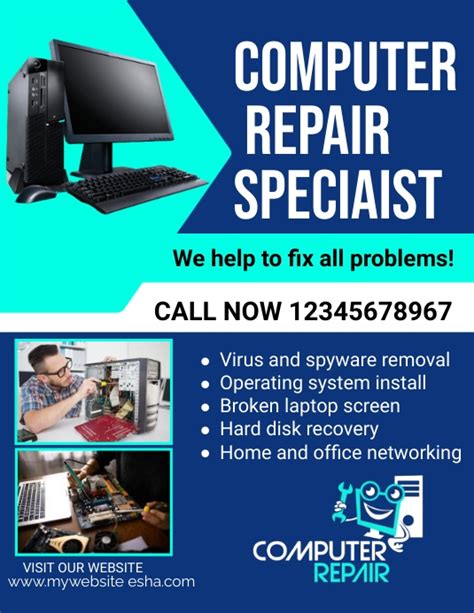 Copy Of Computer And Phone Repair Services Flyer Postermywall