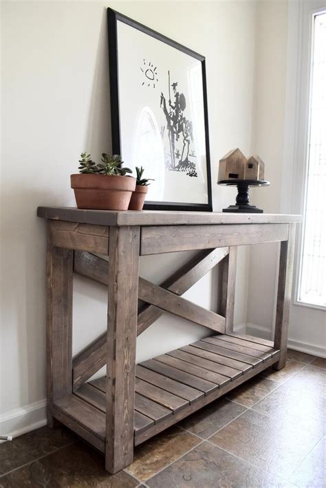 Side Table Solid Wood Modern Farmhouse Console Entryway Table - Etsy ...