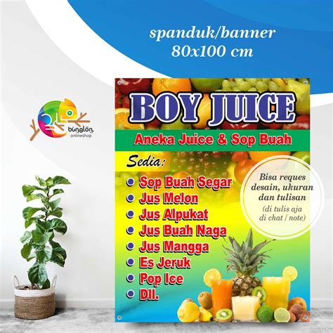 Contoh Desain Banner Atau Spanduk Jus Buah Dan Es Buah Contoh Desain