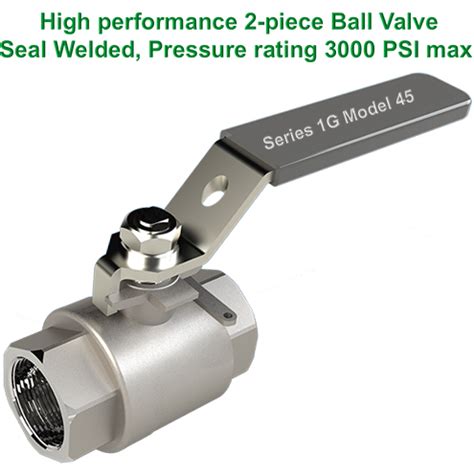 High Performance 2 Piece Ball Valve Seal Welded Pressure Rating 3000