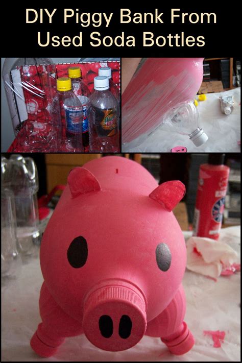 Piggy Bank Made From Used Soda Bottles DIY Projects For Everyone