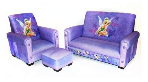 Girls Purple Tinkerbell Disney Fairies Sofa Set Couch Kids Chair