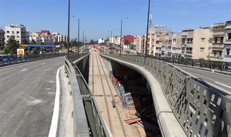 Casablanca Mise En Circulation Du Pont De D Nivellation Du Boulevard