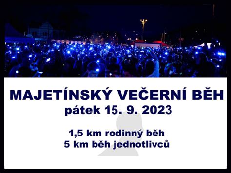 Majetínský večerní běh v pátek 15 9 2023 Obec Tršice