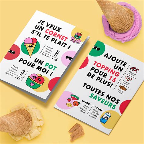 Visual identity Ice Cream Parlor Identité Glacier Behance