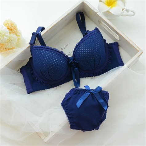 2017 Brand Solid Cotton Bra Set Designual Korean Style Underwear Super Push Up Bra Lingerie