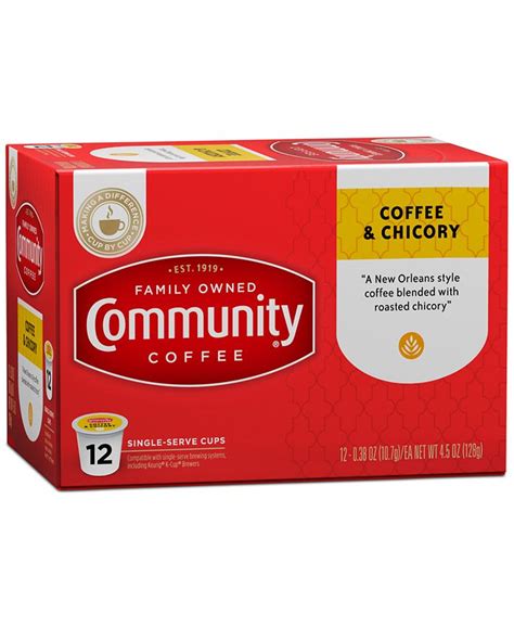 Community Coffee Coffee And Chicory Medium Dark Roast Single Serve Pods