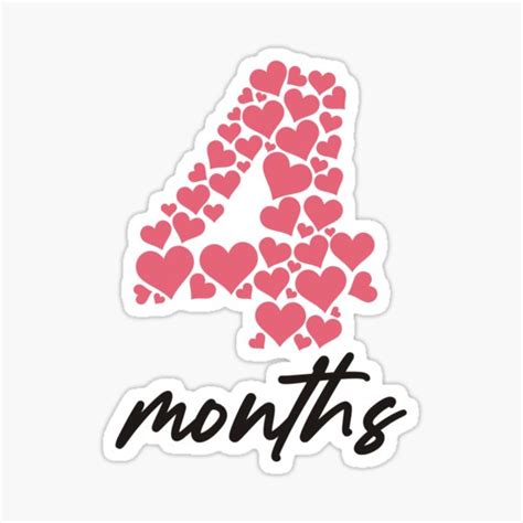 4 Months Stickers Redbubble