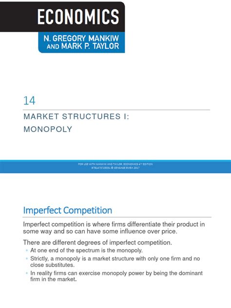 Ch14 Market Structures I Monopoly | PDF | Monopoly | Profit (Economics)