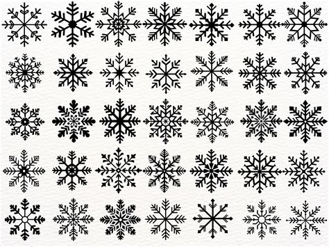 Snowflake Svg Bundle Snowflake Ornament Svg Winter Snow Svg Laser Snowflake Silhouette Svg