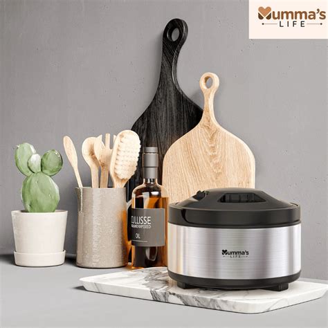 Mumma S Life Stainless Steel Thermoware Casserole Double Wall Insulated Hot Pot For Hot Meal At