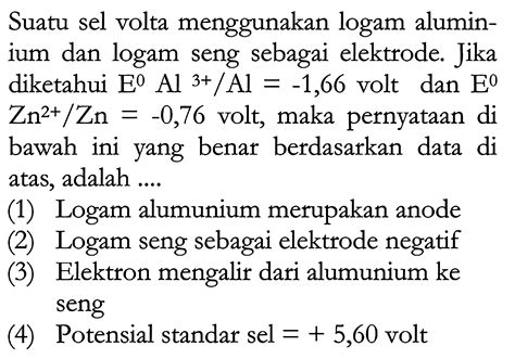 Kumpulan Contoh Soal Reaksi Redoks Dan Sel Elektrokimia Kimia Kelas