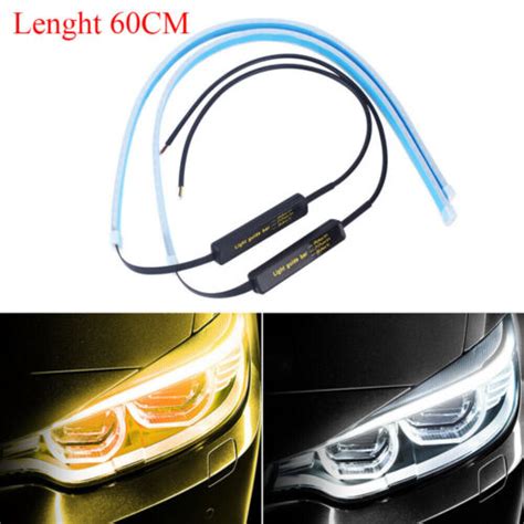 30CM Car Flexible Slim DRL Sequential Switchback LED Knight Rider Strip