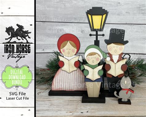 Victorian-themed Christmas Carolers, Shelf Sitter, Vintage Christmas ...