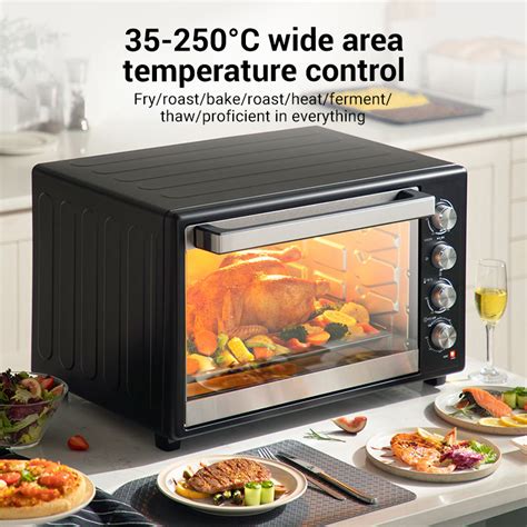 Electric Oven 15 25 48L Convection Hot Air Fryer Toaster Timer Oil Free Roaster Breakfast