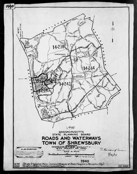 1940 Census Maps Worcester Co Ma