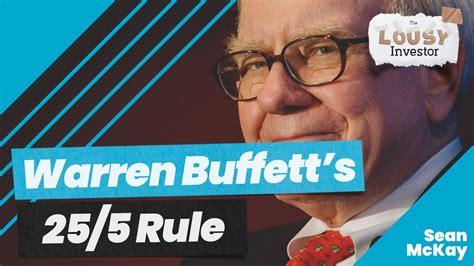 Warren Buffetts 25 5 Rule YouTube