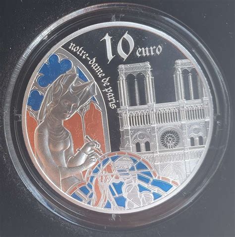 Frankreich 10 Euro Silber Notre Dame Paris Gotik Farbe Color 2020