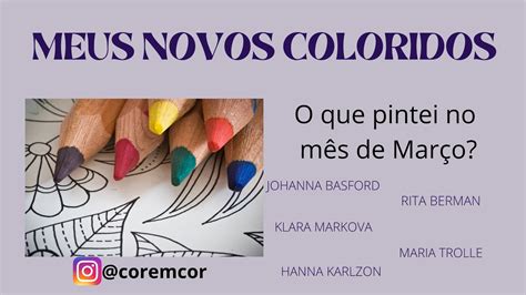 Meus coloridos do mês de Março livros de colorir Johanna Basford