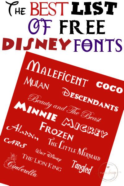 Free Disney Fonts - Updated 2022- MomSkoop