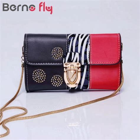 Berno Fly Summer Bag Women Panelled Leather Handbag Luxury Brand