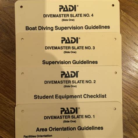 Padi Divemaster Slates Sports Equipment Sports Games Water