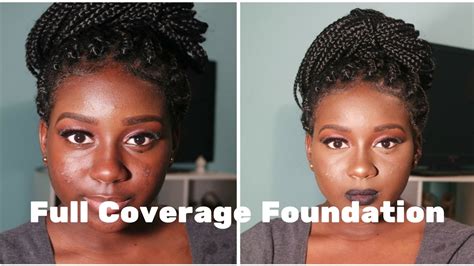 Full Coverage Foundation Routine For Dark Skin Youtube