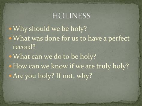 Ppt Holiness Powerpoint Presentation Free Download Id 2766374