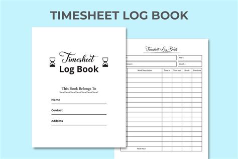 Timesheet Log Book Kdp Interior Vector Stationery Iftikharalam