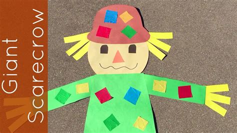 Giant Scarecrow Craft Project For Prescool And Kindergarten Youtube