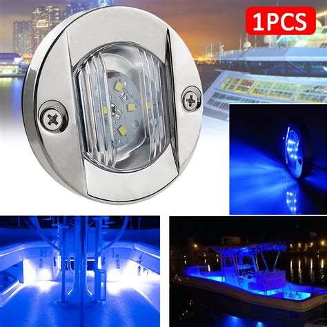 Goodhd 1PC White Round Marine Boat LED Stern Light Cabin Deck Courtesy