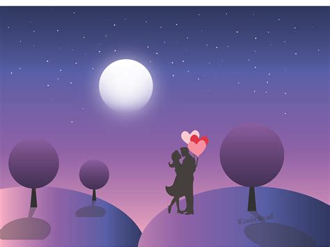 Night couple romantic place design by MD Taidul Islam on Dribbble