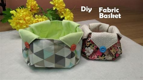 Very Easy Diy Fabric Basket Sewing Tutorial At Home Do It Your Self