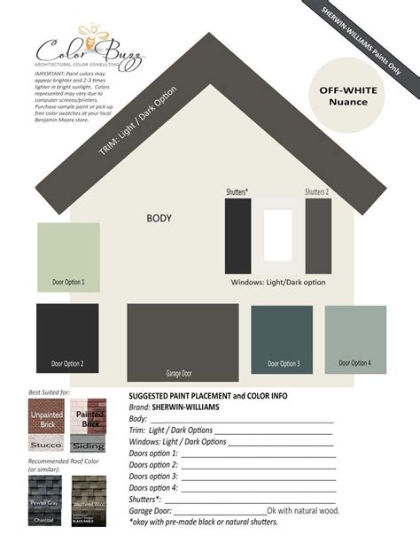 Farmhouse Exterior Paint Color Palette Sherwin Williams Etsy