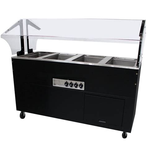 Advance Tabco BSW B SB Enclosed Base Everyday Buffet Stainless Steel Four Pan Electric Hot