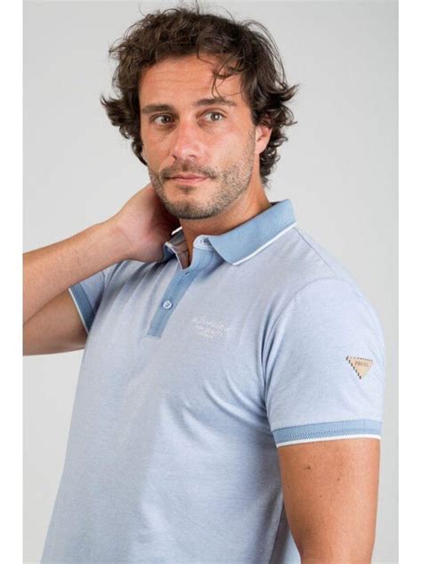 Polo Privata Azul Claro Estampada Nautic Club