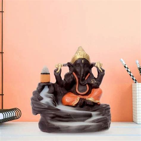 Polyresin Pink Ganesh Backflow Smoke Fountain Packaging Type Box At