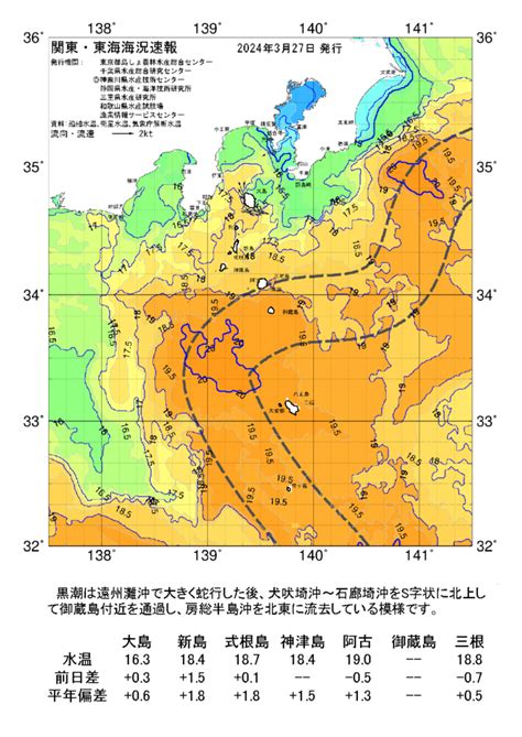 海の天気図2024年3月27日 東京都島しょ農林水産総合センター