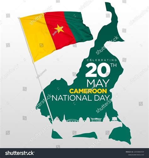 Happy Cameroon National Day 20 May Stock Illustration 2155943737