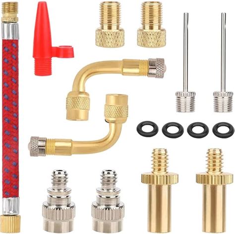 Sunjun 16 Stuks Luchtpomp Adapter Set Adapter Fietsventiel DV SV AV