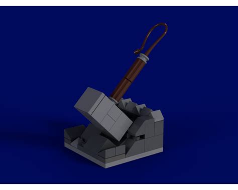 Lego Moc Thors Mighty Hammer Mini By Crazykreations Rebrickable