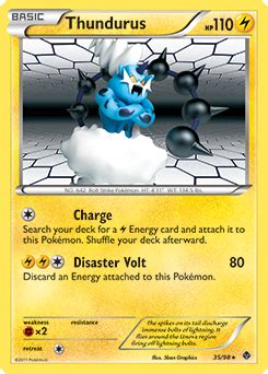 Thundurus Black WhiteEmerging Powers TCG Card Database Pokemon