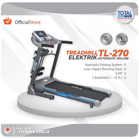 Jual Treadmill Elektrik Auto Incline Tl Hp Fungsi Murah Jogja