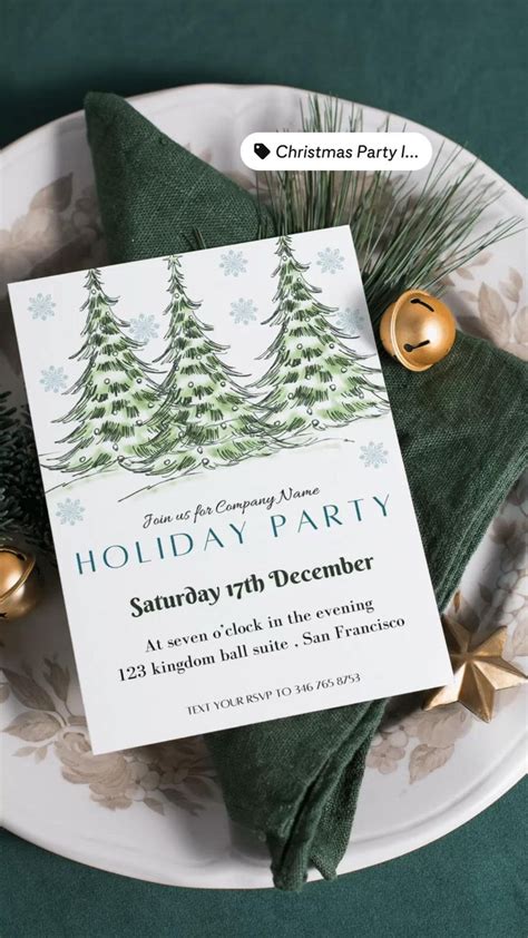 Christmas office party invitation template | Beach christmas party, Office party invitations ...